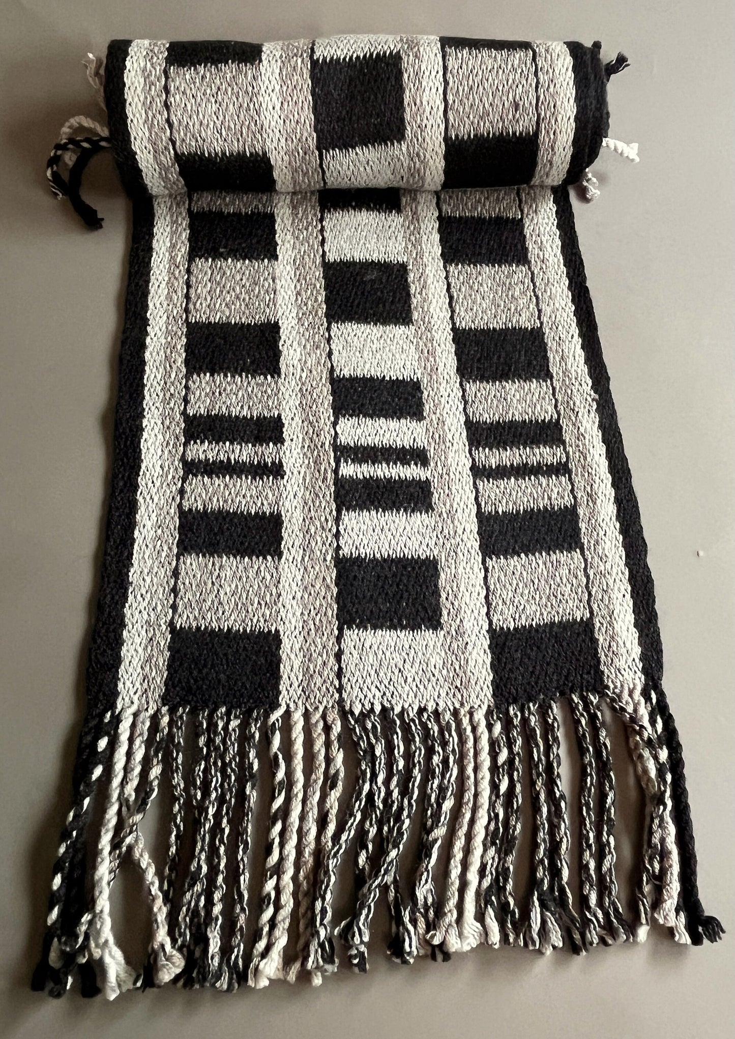 12" Silk and Merino Handwoven Scarf