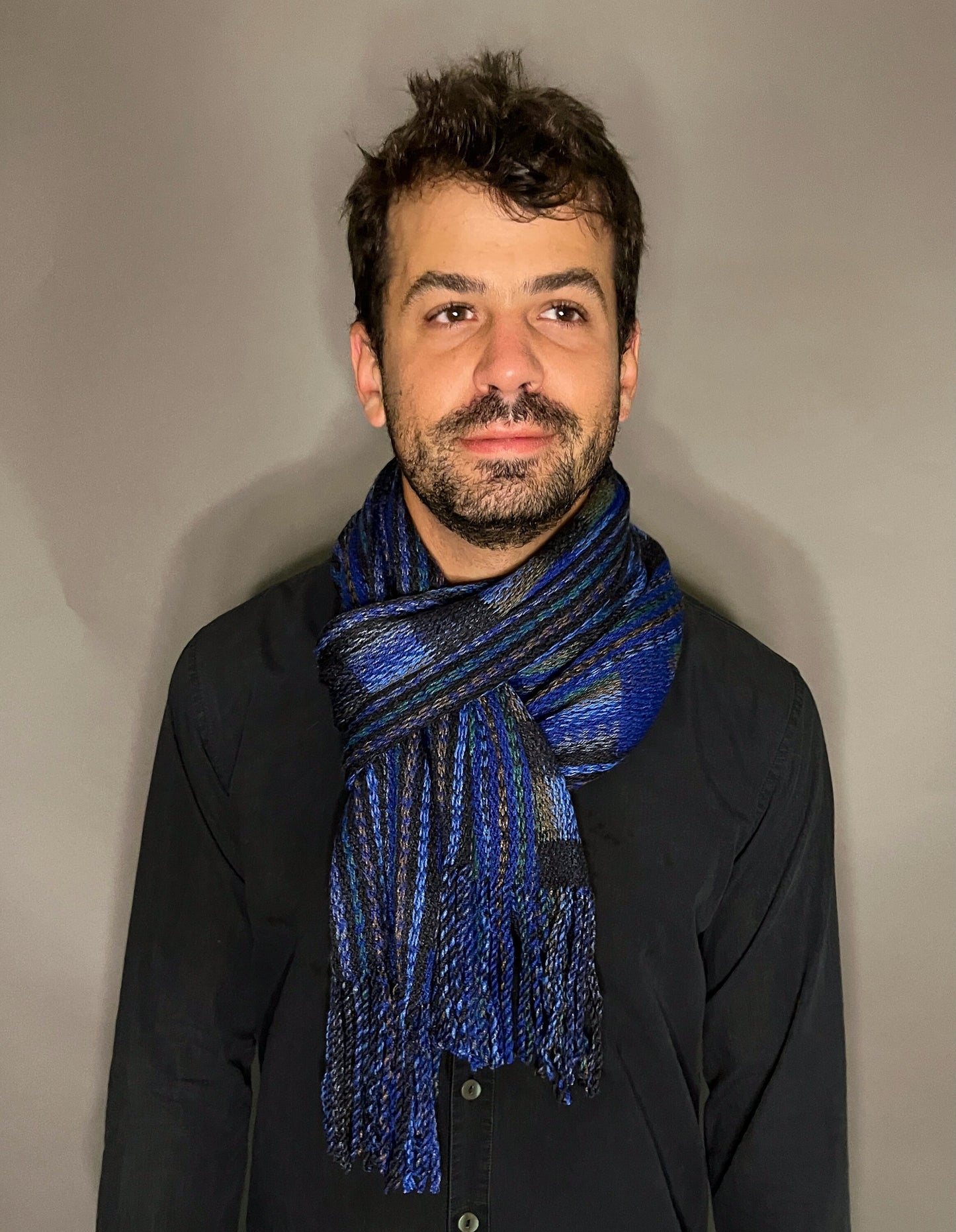 12" Silk and Merino Handwoven Scarf