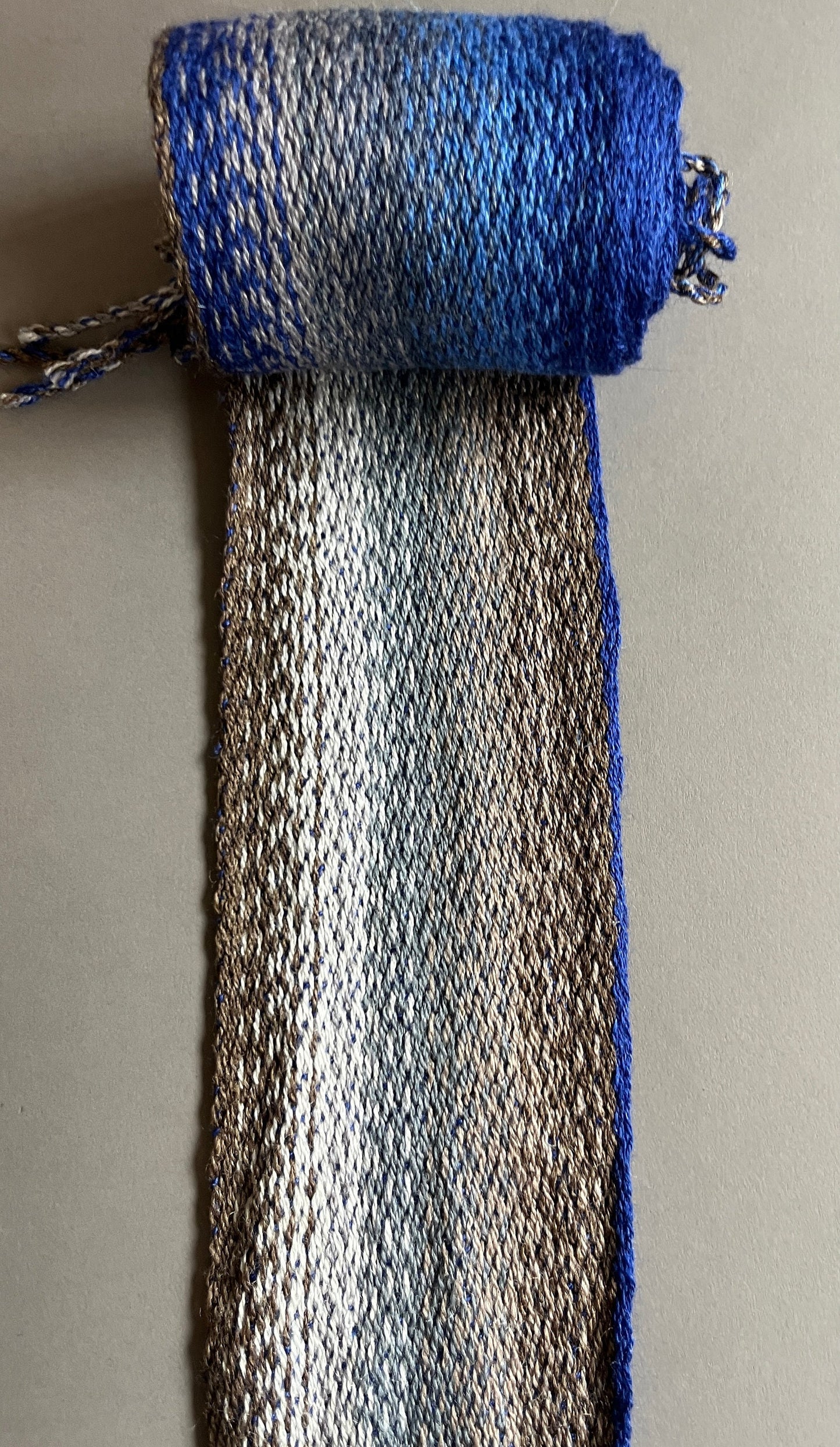 4" Silk and Merino Handwoven Scarf