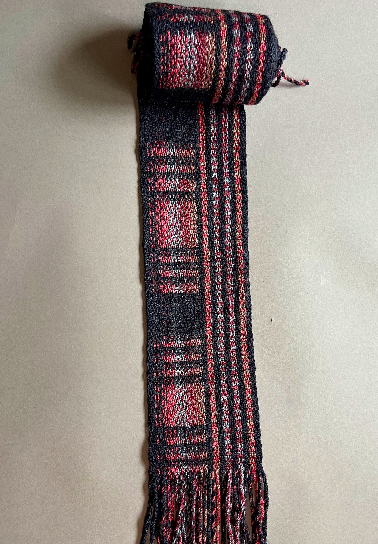 4" Silk and Merino Handwoven Scarf