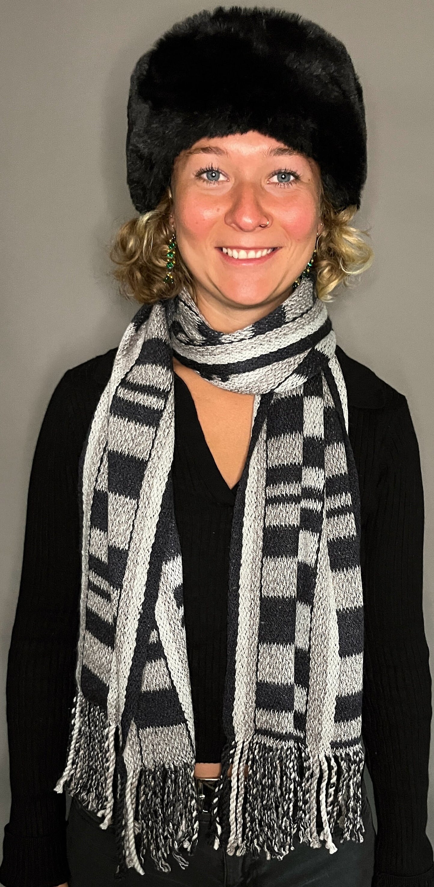 12" Silk and Merino Handwoven Scarf