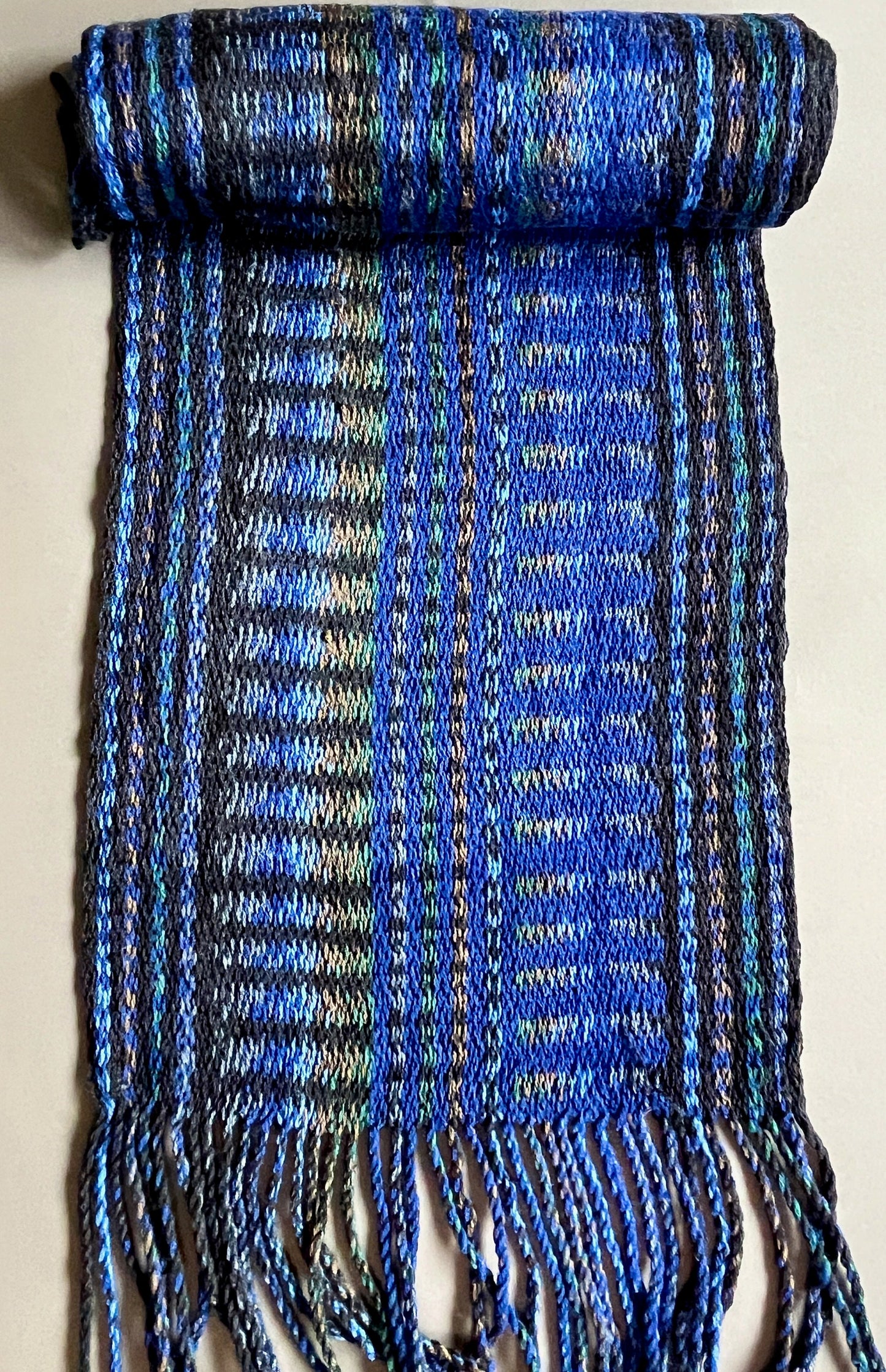 12" Silk and Merino Handwoven Scarf