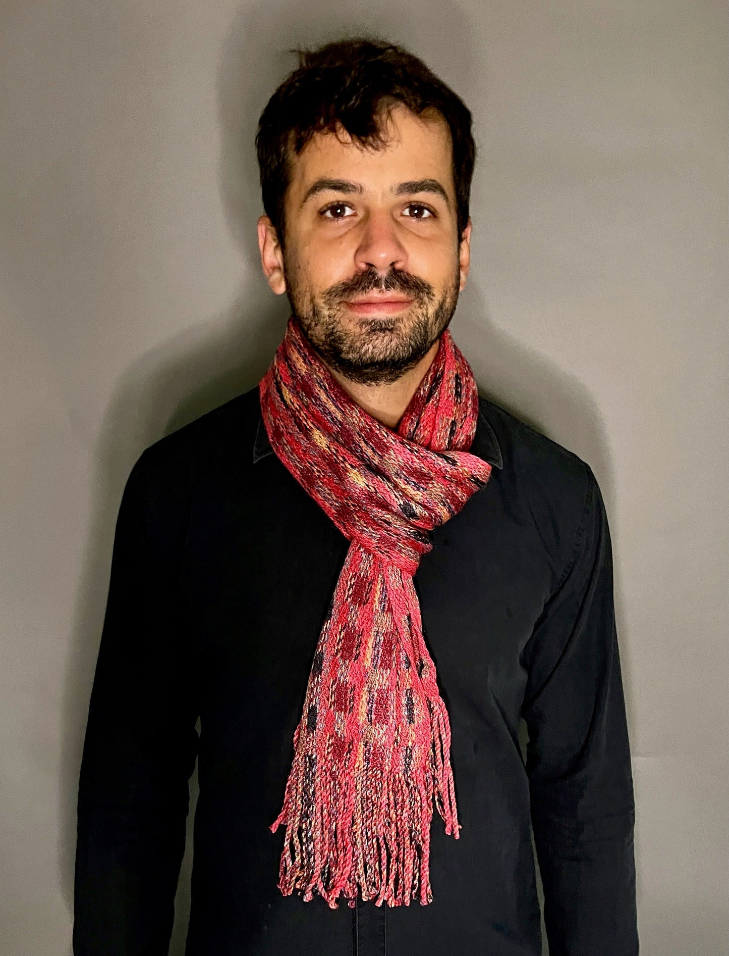 8" Silk and Merino Handwoven Scarf