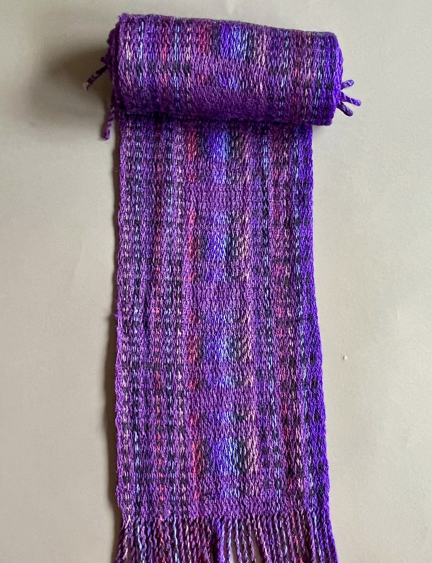 8" Silk and Merino Handwoven Scarf