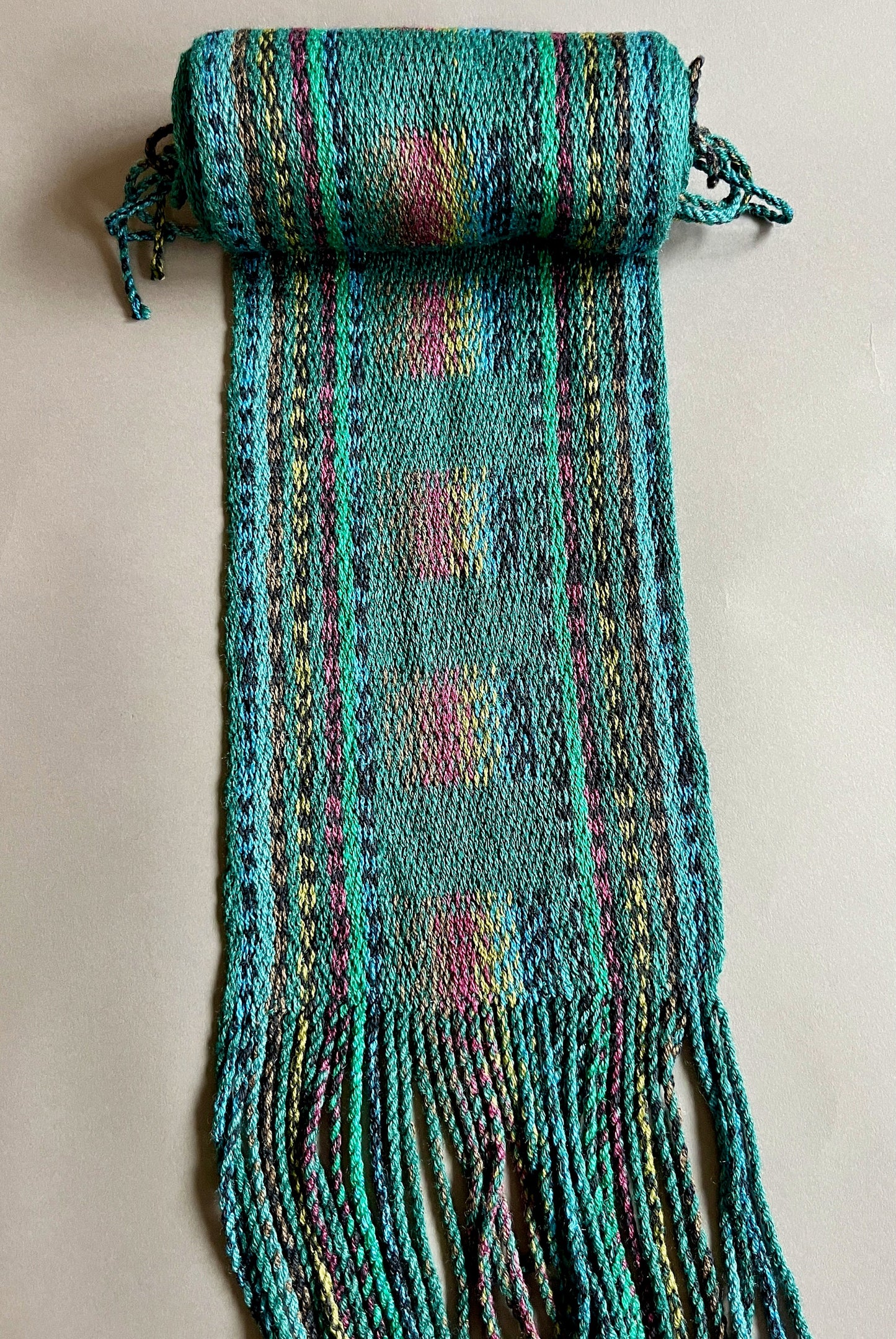 8" Silk and Merino Handwoven Scarf