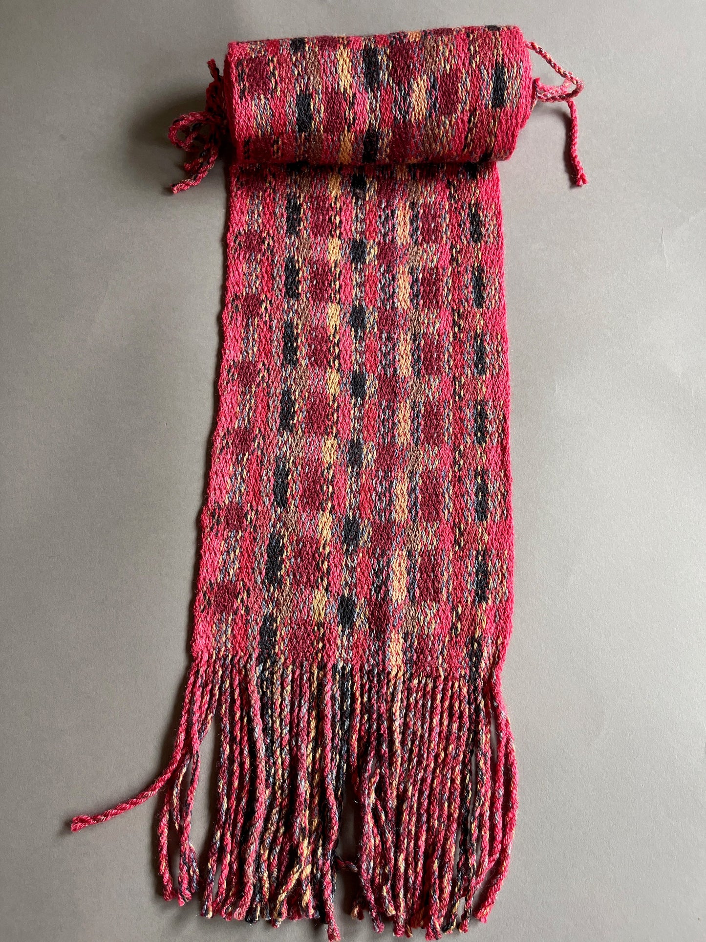 8" Silk and Merino Handwoven Scarf