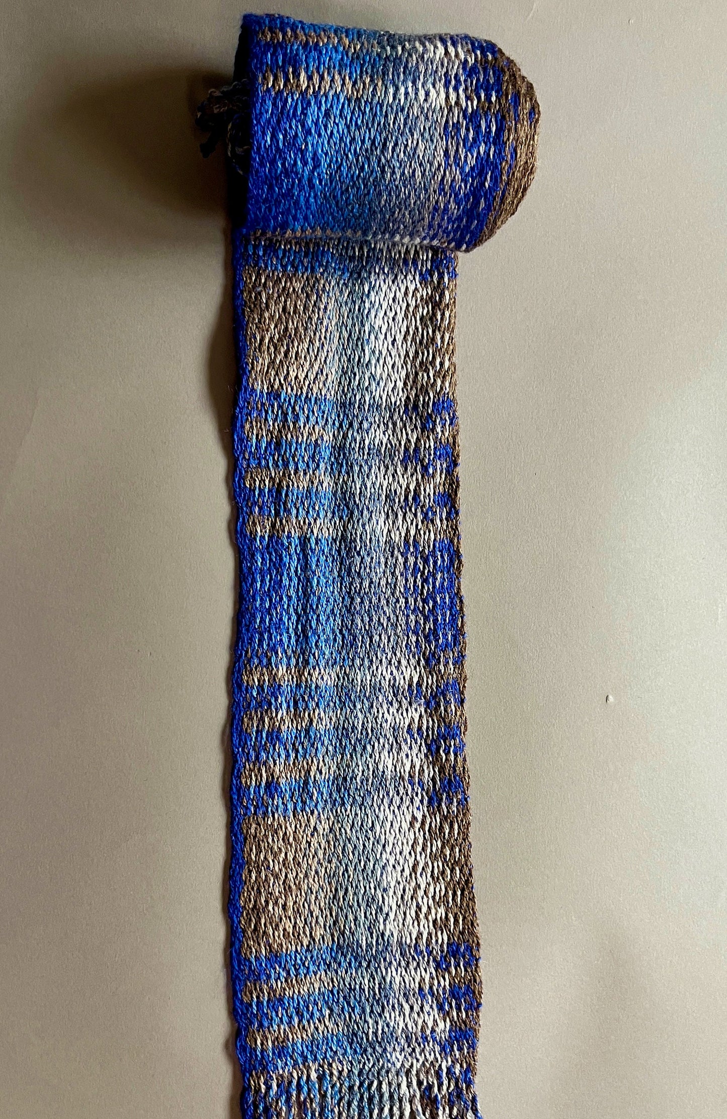 4" Silk and Merino Handwoven Scarf
