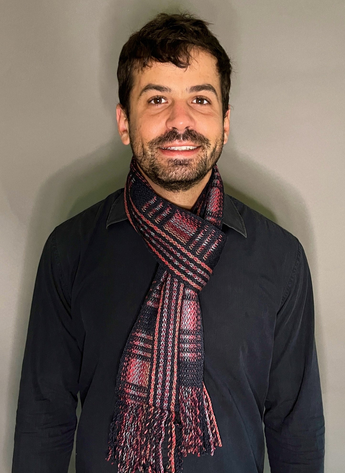 4" Silk and Merino Handwoven Scarf